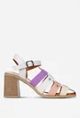 Sandale dama NUR din piele naturala multicolora
