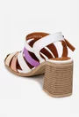 Sandale dama NUR din piele naturala multicolora