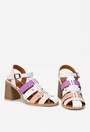 Sandale dama NUR din piele naturala multicolora