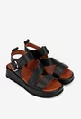 Sandale dama NUR din piele naturala neagra