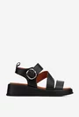 Sandale dama NUR din piele naturala neagra