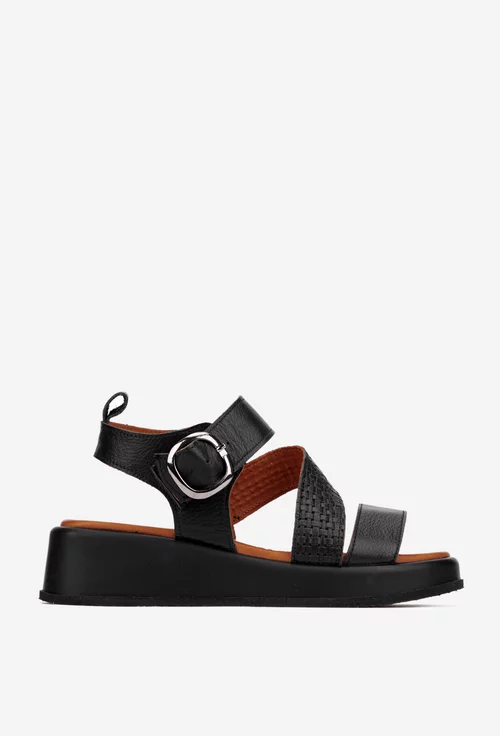 Sandale dama NUR din piele naturala neagra
