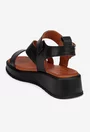 Sandale dama NUR din piele naturala neagra