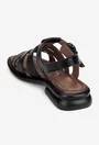 Sandale dama NUR din piele naturala neagra