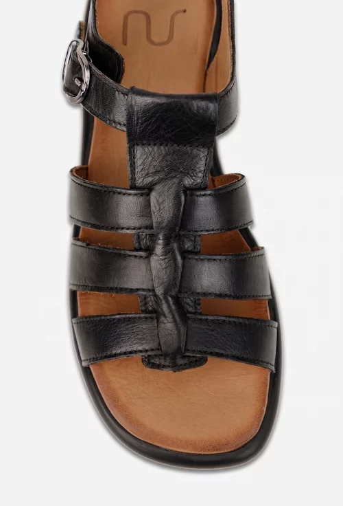 Sandale dama NUR din piele naturala neagra