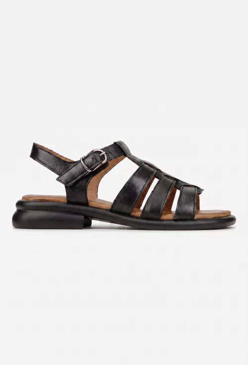 Sandale dama NUR din piele naturala neagra