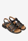 Sandale dama NUR din piele naturala neagra