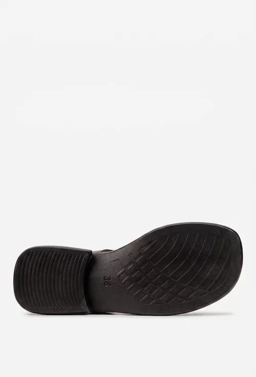 Sandale dama NUR din piele naturala neagra