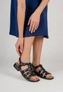 Sandale dama NUR din piele naturala neagra