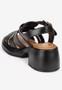 Sandale dama NUR din piele naturala neagra