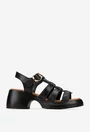 Sandale dama NUR din piele naturala neagra