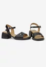 Sandale dama NUR din piele naturala neagra