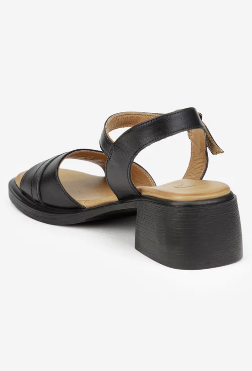 Sandale dama NUR din piele naturala neagra