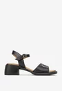 Sandale dama NUR din piele naturala neagra