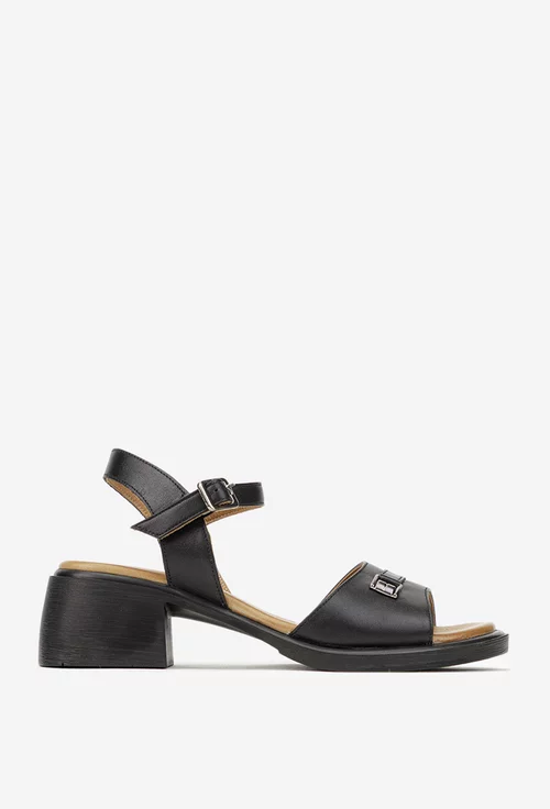 Sandale dama NUR din piele naturala neagra
