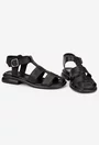 Sandale dama NUR din piele naturala neagra