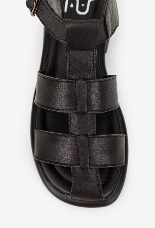 Sandale dama NUR din piele naturala neagra