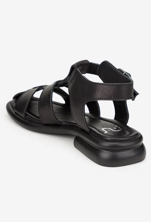 Sandale dama NUR din piele naturala neagra