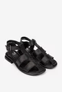 Sandale dama NUR din piele naturala neagra