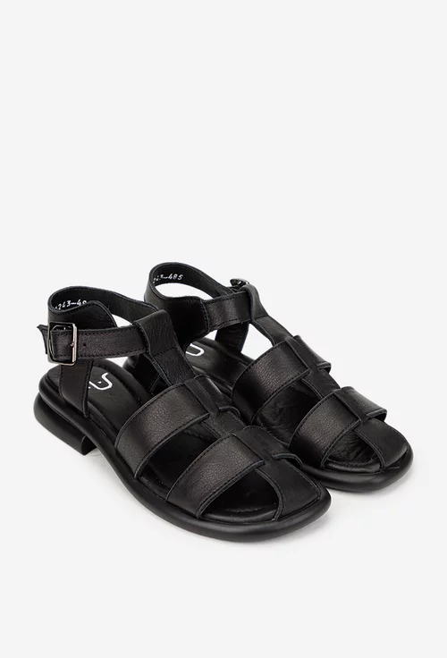 Sandale dama NUR din piele naturala neagra