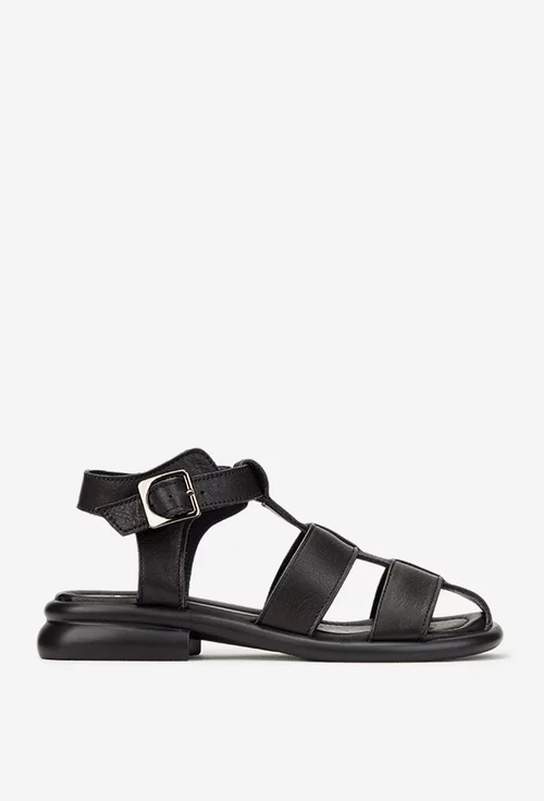 Sandale dama NUR din piele naturala neagra