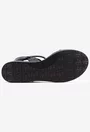 Sandale dama NUR din piele naturala neagra cu platforma