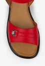 Sandale dama NUR din piele naturala rosie