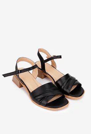 Sandale dama NUR din piele neagra