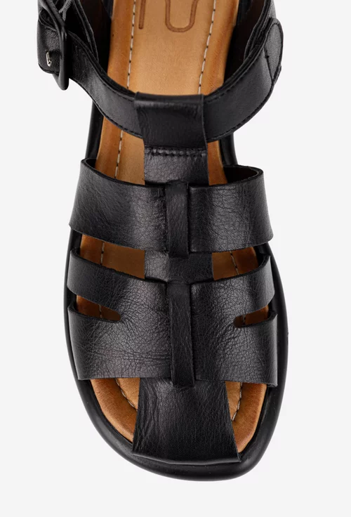 Sandale dama NUR din piele neagra
