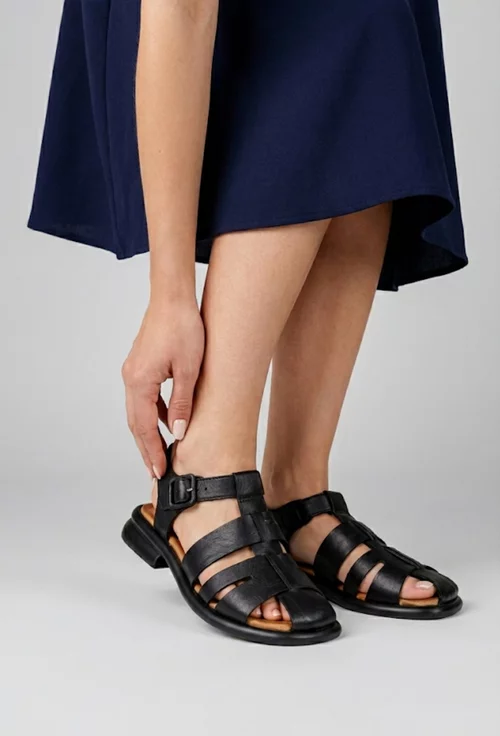 Sandale dama NUR din piele neagra