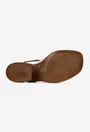 Sandale dama NUR din piele roz pudra cu inchidere velcro