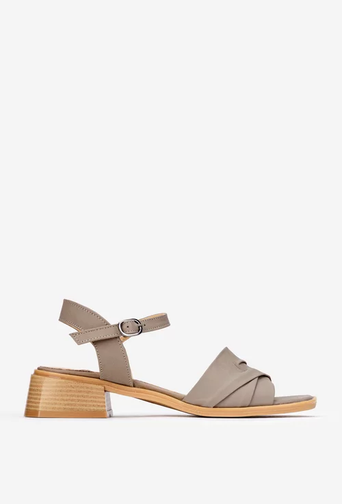 Sandale dama NUR din piele taupe