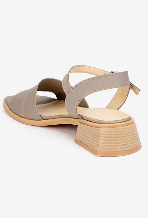 Sandale dama NUR din piele taupe