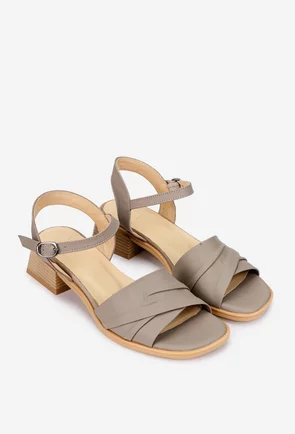 Sandale dama NUR din piele taupe
