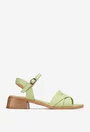 Sandale dama NUR din piele verde