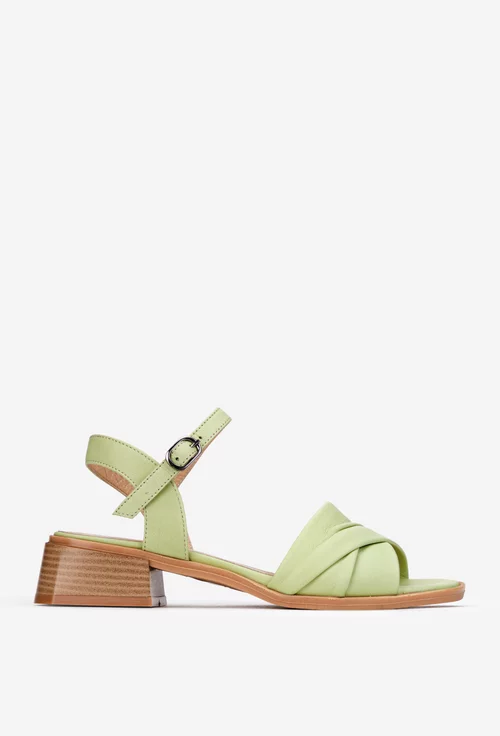 Sandale dama NUR din piele verde