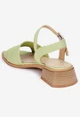 Sandale dama NUR din piele verde
