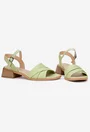 Sandale dama NUR din piele verde