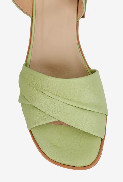 Sandale dama NUR din piele verde