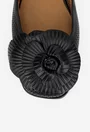 Sandale dama NUR negre din piele naturala cu ornament