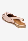 Sandale dama NUR roz pudra din piele naturala cu ornament