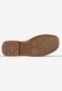 Sandale dama NUR stil papuc albe din piele cu funda