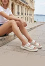 Sandale dama NUR tip papuc din piele naturala ecru