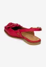 Sandale dama rosii din piele naturala cu ornament