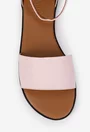 Sandale dama roz din piele naturala