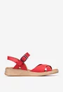 Sandale dama roz din piele naturala moale