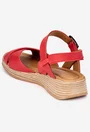 Sandale dama roz din piele naturala moale