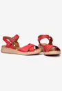 Sandale dama roz din piele naturala moale