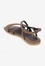 Sandale dama taupe din piele