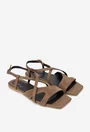 Sandale dama taupe din piele